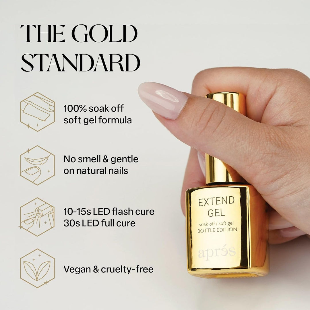APRÉS Gel-X® - Paquete profesional de extensión de uñas - Gold Bott...