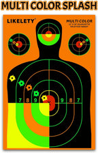 12x18 Inch Splatter Shooting Targets, Multiple Colors Effect, 10/25/50 Pack