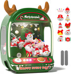 Skirfy Máquina de garras navideñas para niños, juguetes navideños para niñas de 6 años en adelante, mini máquina expendedora de juegos de arcade con juguetes de peluche y dispensador de dulces, máquina de juego de garras festivas, para niñas