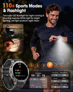 Reloj inteligente militar con GPS incorporado para hombres, reloj