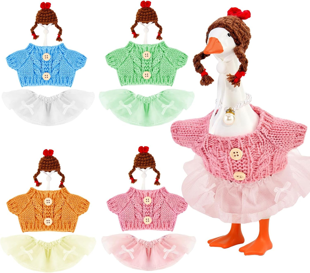Paquete de 4 mini trajes de ganso de escritorio para