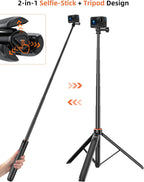 Trípode de viaje de 61" y palo para selfie, para DJI Osmo Pocket 3, 4, 4P