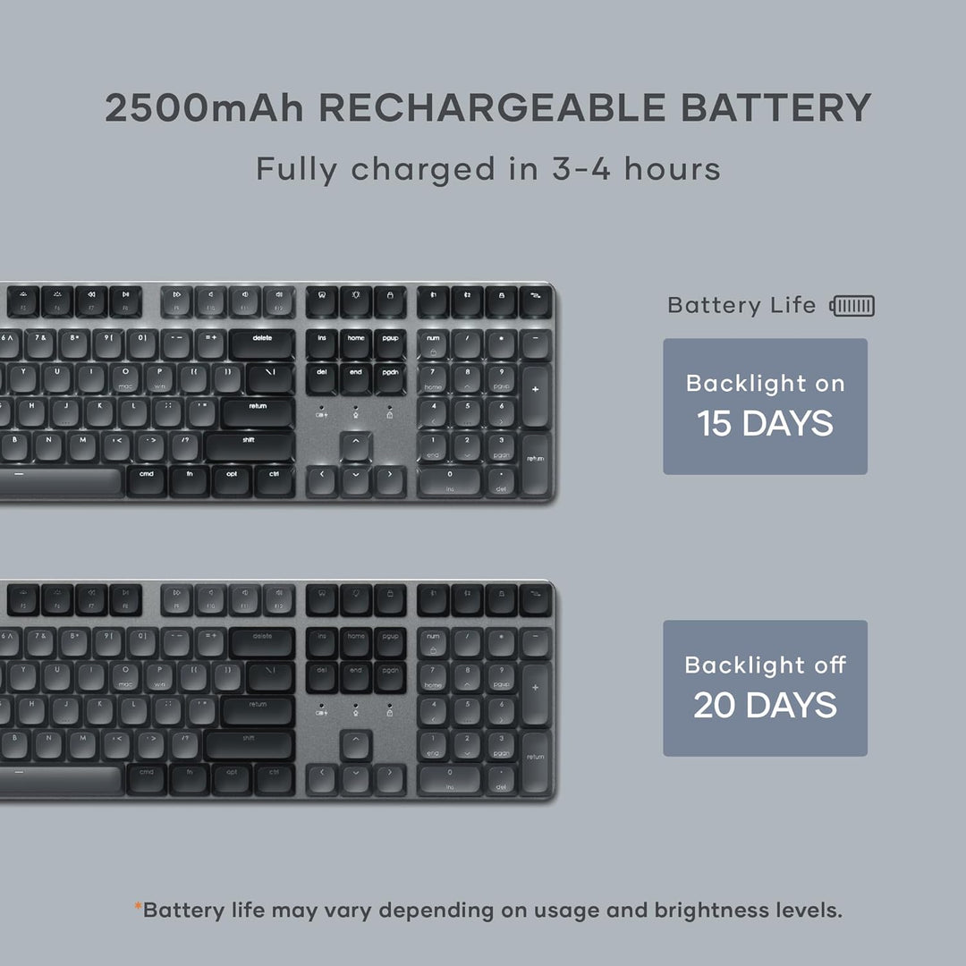 Satechi SM3 - Teclado mecánico para Mac y Windows, 108 teclas de ta...
