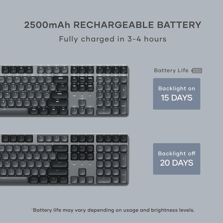 Satechi SM3 - Teclado mecánico para Mac y Windows, 108 teclas de ta...