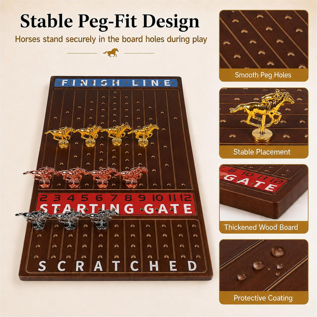 Juego de mesa de carreras de caballos (15.6 x 10 pulgadas) para 2