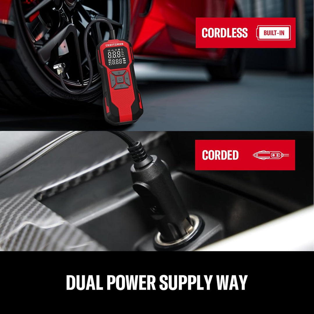 CRAFTSMAN Compresor de aire portátil para inflador de neumáticos, m...
