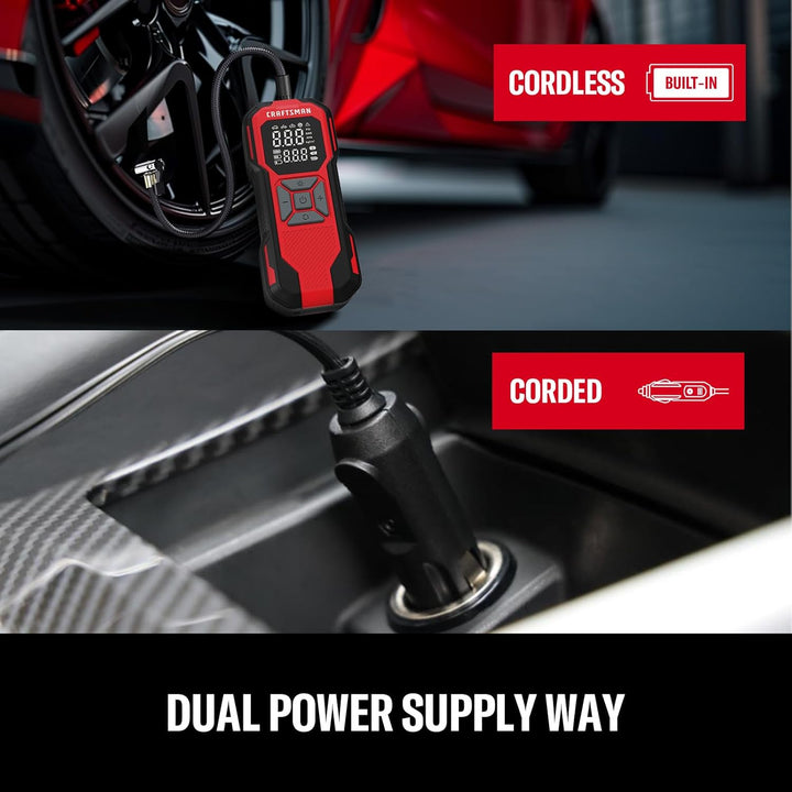CRAFTSMAN Compresor de aire portátil para inflador de neumáticos, m...
