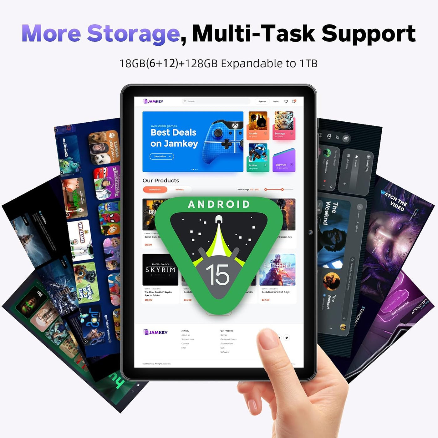 MENTUME Tablet de 10 pulgadas, tabletas para juegos Android 15, Oct...