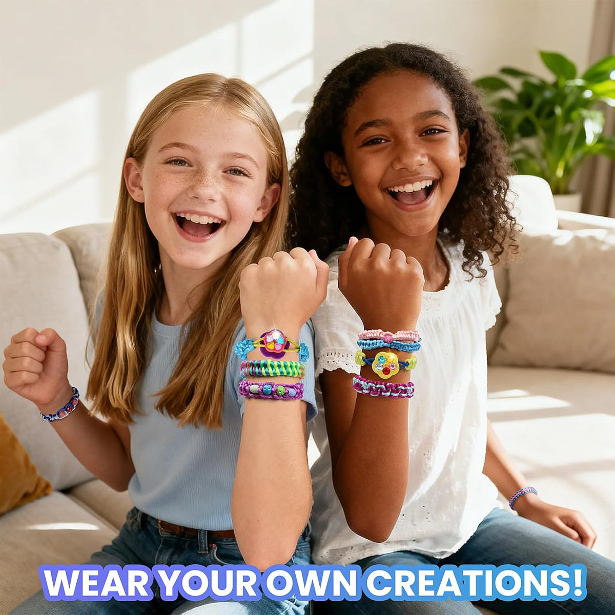 DDAI Kits de fabricación de pulseras de la amistad, manualidades – Artes y manualidades para niños de 8 a 12 años – Regalos de cumpleaños para niñas de 7, 9, 10, 11, 12 años, juguetes para niñas de 7, 9, 10, 11 y 12 años, caja de telar para hacer pulseras
