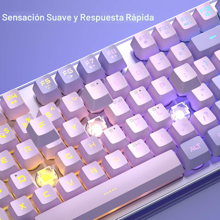 Combo de teclado y mouse para juegos, teclado K1 con retroiluminaci...