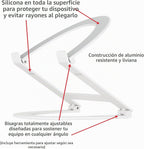 Twelve South Curve Flex | Soporte ergonómico de aluminio ajustable en altura y ángulo para portátil/MacBook, se adapta a 10 a 17 pulgadas