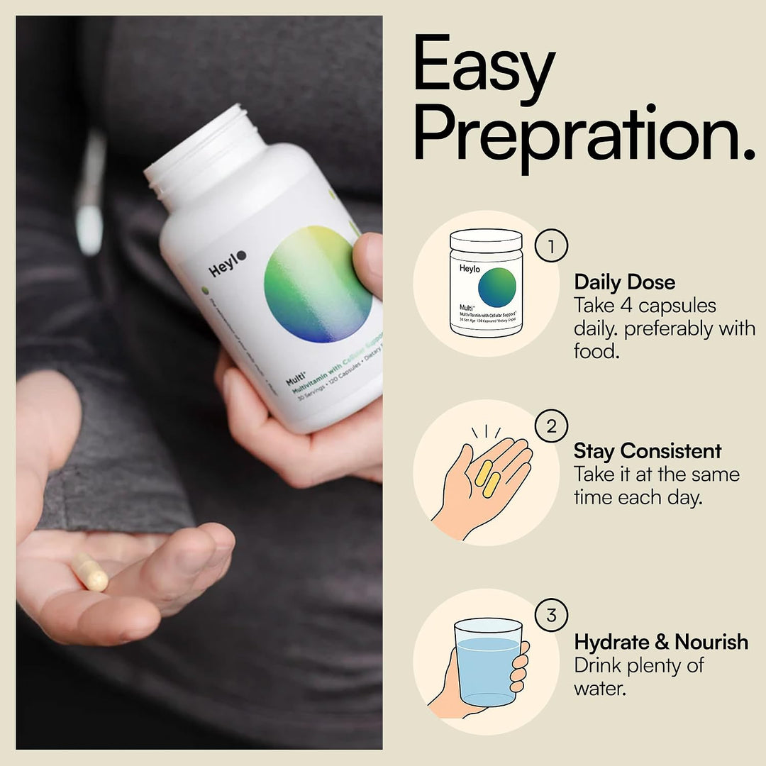 Heylo Multi+ Suplemento multivitamínico avanzado \u2013 Aumenta la...