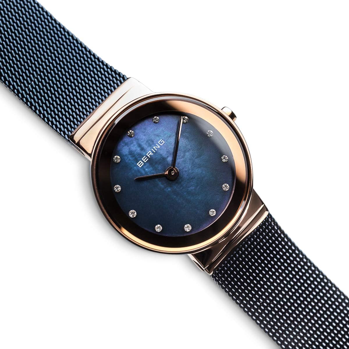 Bering Reloj Movimiento Cuarzo Mujer - Colección Clásica con Acero Inoxidable y Cristal de Zafiro 10126-XXX