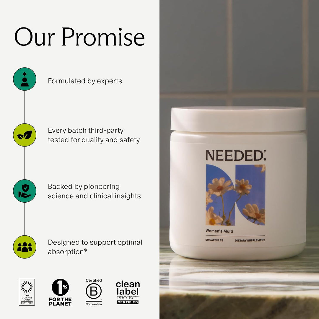 Needed. Multivitamínico para mujeres con 23 vitaminas, minerales y...