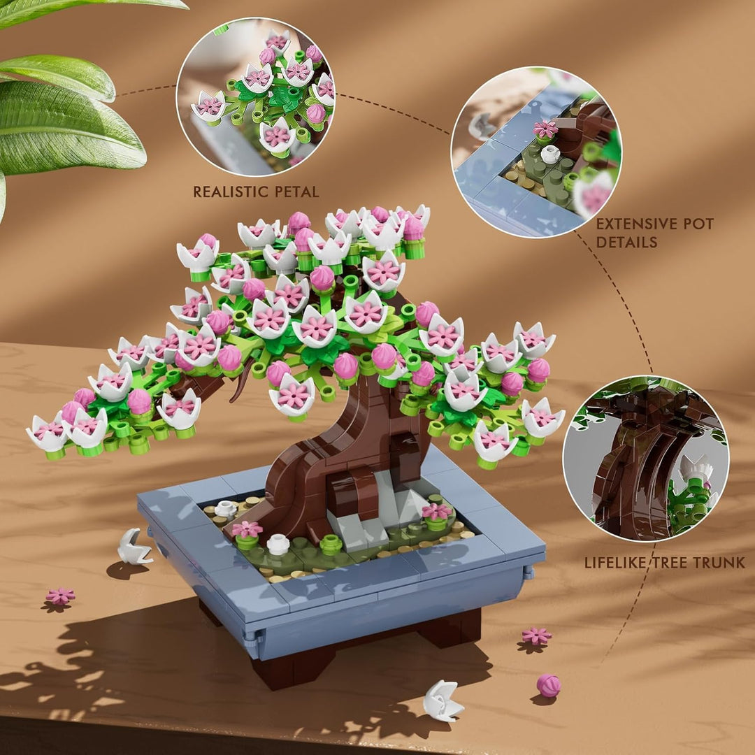 HOGOKIDS Juego de construcción de flores de cerezo 584