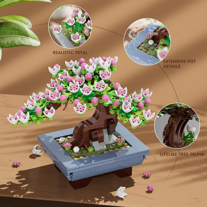 HOGOKIDS Juego de construcción de flores de cerezo 584