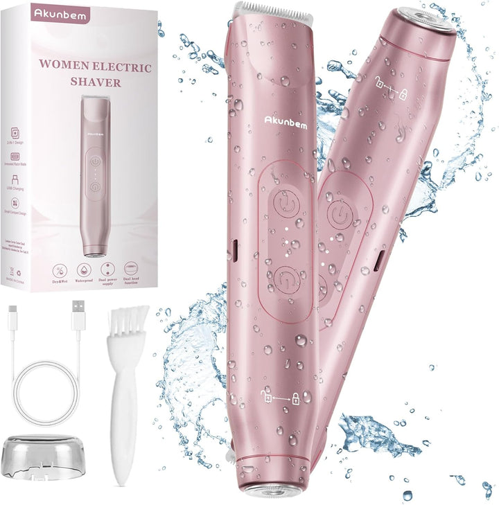 Akunbem Recortadora de bikini para mujer, maquinillas de afeitar el...