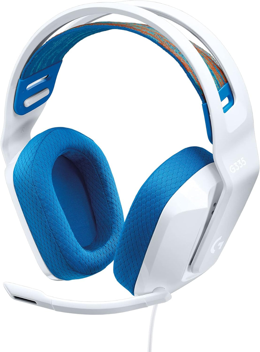 Auriculares para juegos Logitech G335 con cable y micrófono con función girar para silenciar - Blanco
