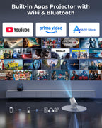 Mini proyector, proyector portátil con WiFi y Bluetooth