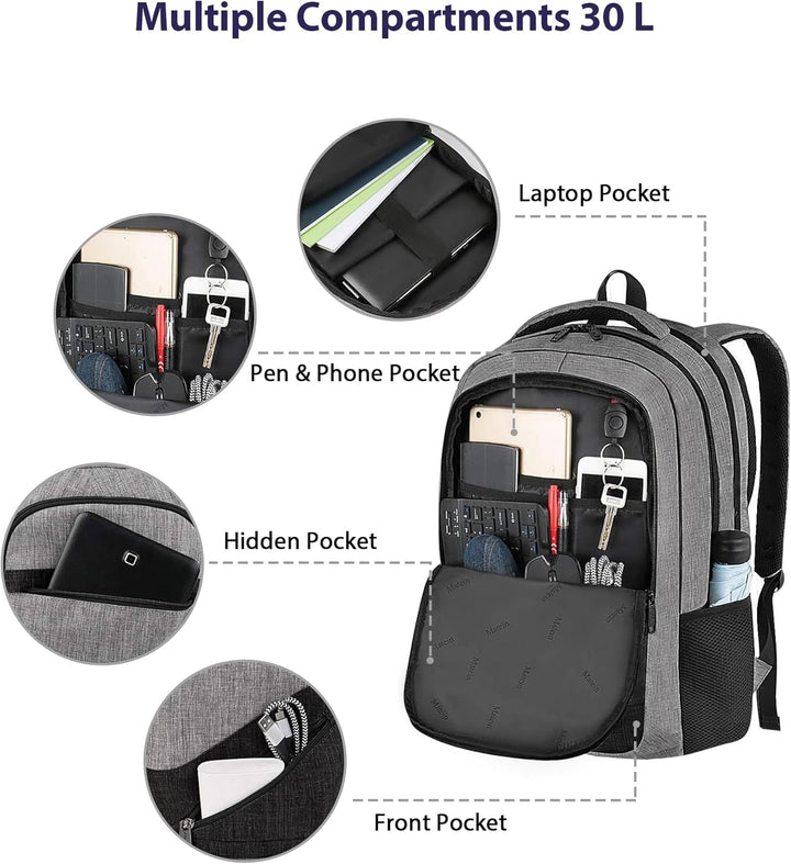 MATEIN Mochila de trabajo de 17 pulgadas para hombres y mujeres, re...