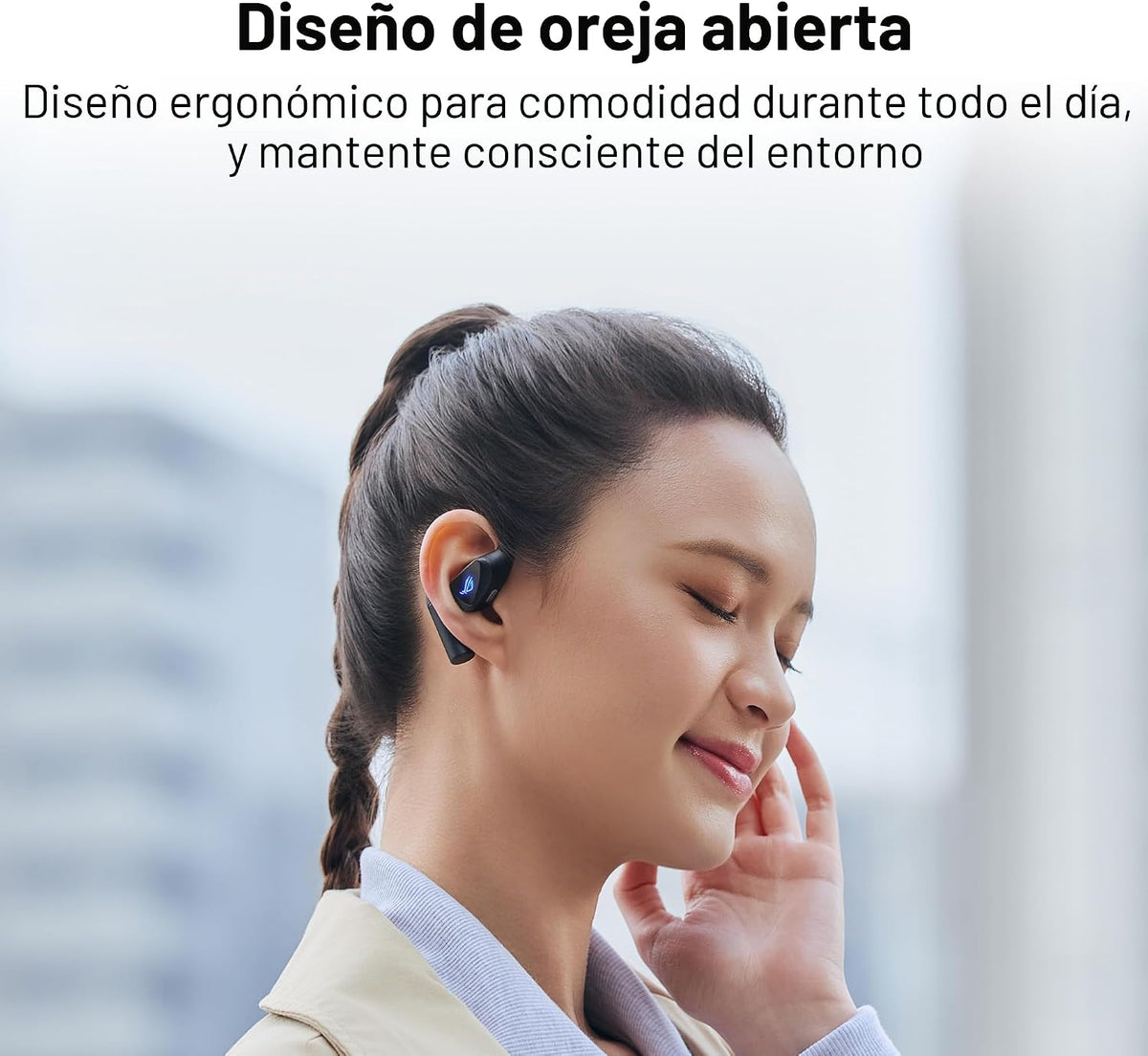 ASUS ROG Cetra - Auriculares abiertos inalámbricos abiertos, modo dual