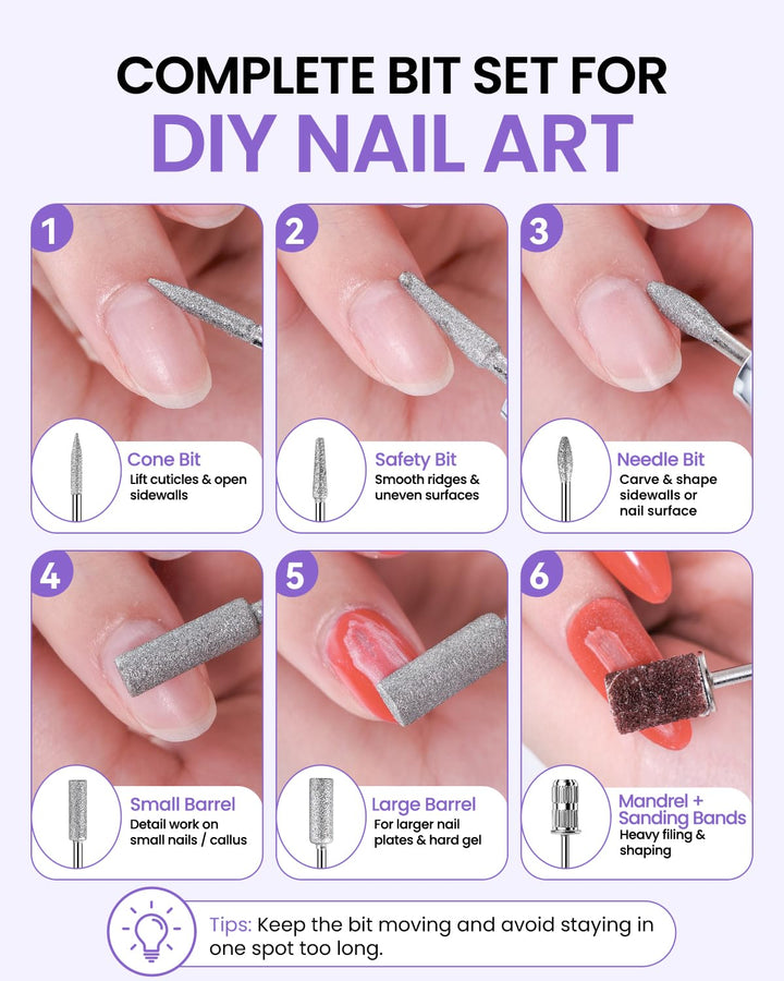 Taladro de uñas inalámbrico Makartt para principiantes: lima electr...