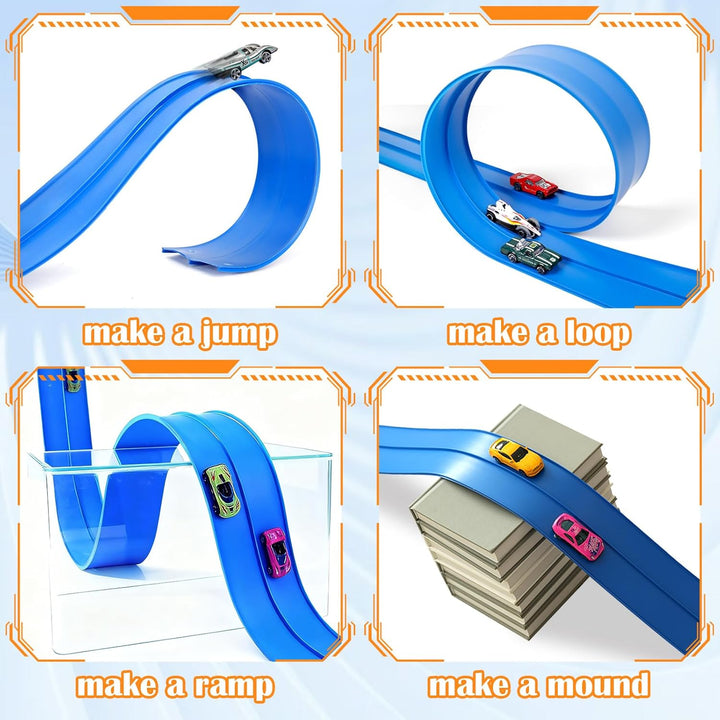 Pista de carreras flexible para niños, juego de iniciación de 15 pi...