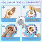 Rueda de cerámica para niños, juguete completo de arte y manualidades de cerámica para niños mayores de 6 años