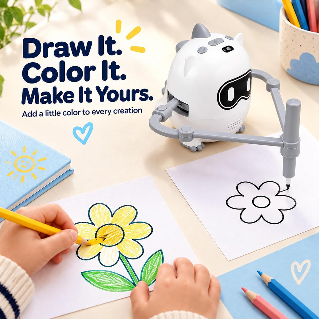 Robot de dibujo para niños de 3 a 8 años, robot de rastreo inteligente con