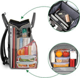 MATEIN Mochila de almuerzo aislada para mujer, mochila para laptop...