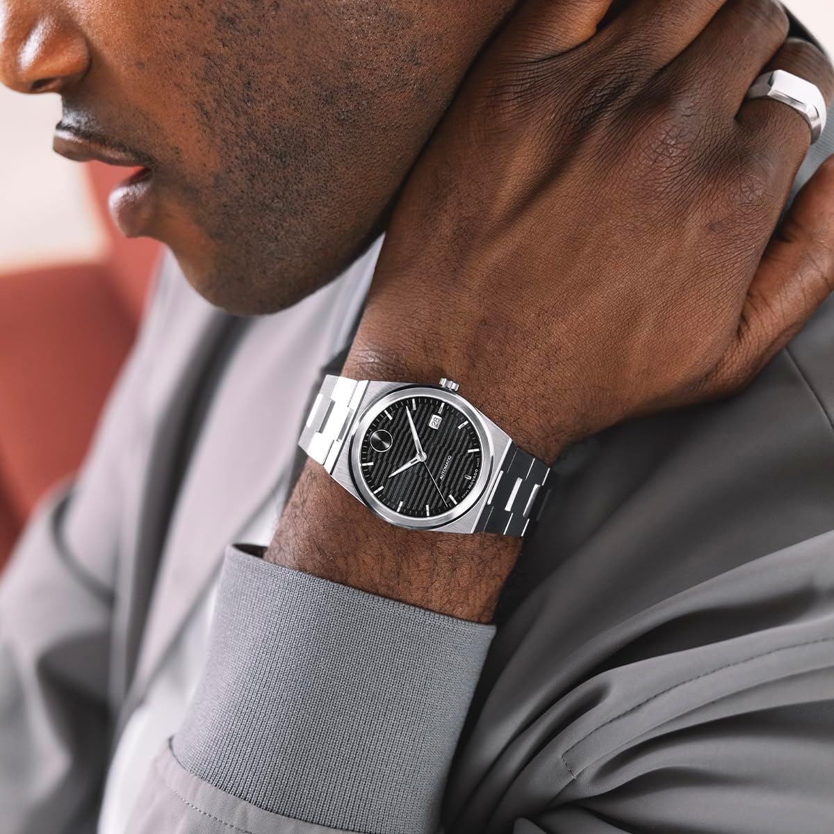 Movado Bold Quest Reloj Automático de Lujo para Hombre - Movimiento Suizo de Cuerda Automática, Brazalete de Acero Inoxidable, Resistencia al Agua 50 Metros (5ATM) - Pieza Clásica - Regalo para Él