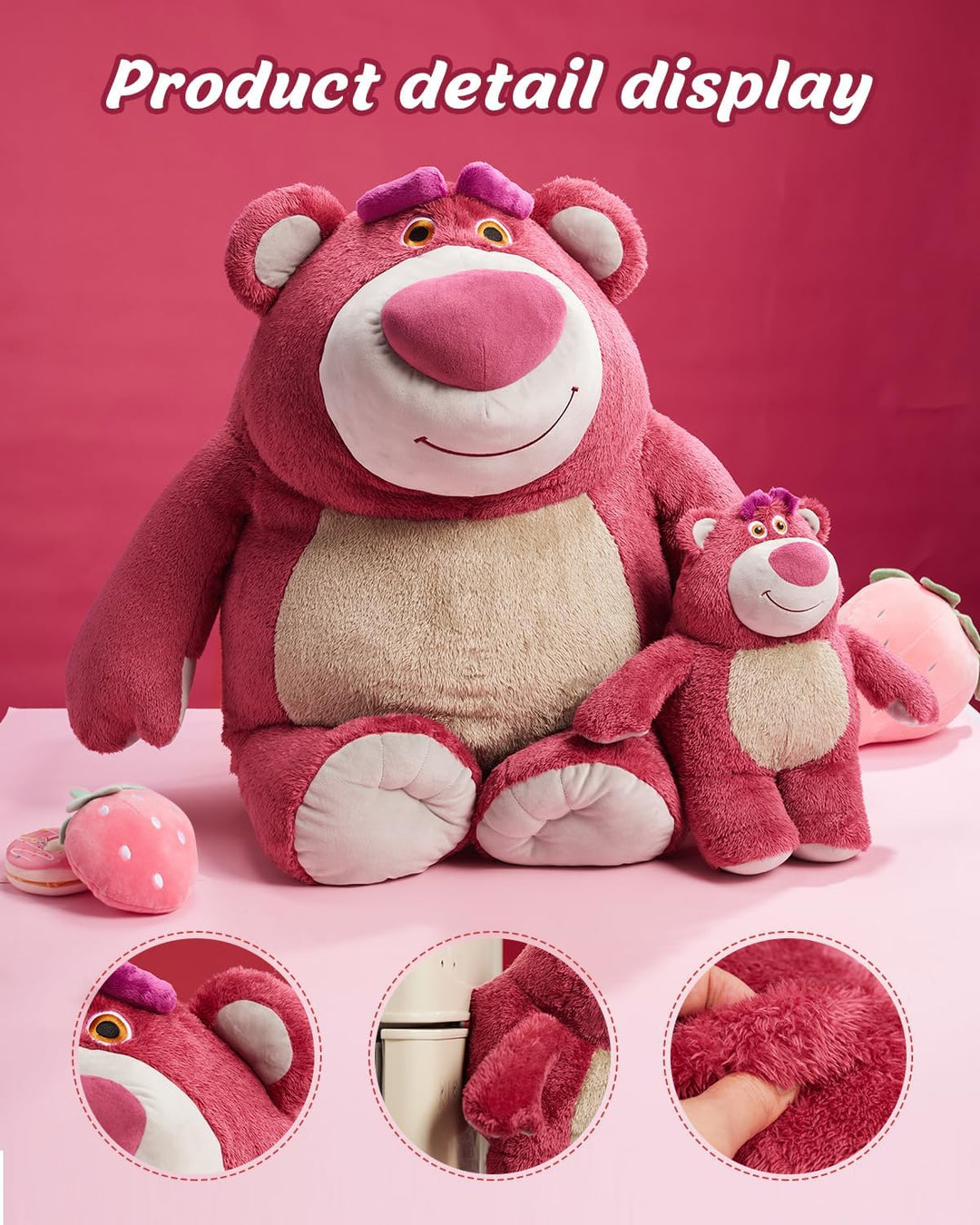 MINISO Juguete de peluche sentado de la colección Lotso de Disney,...
