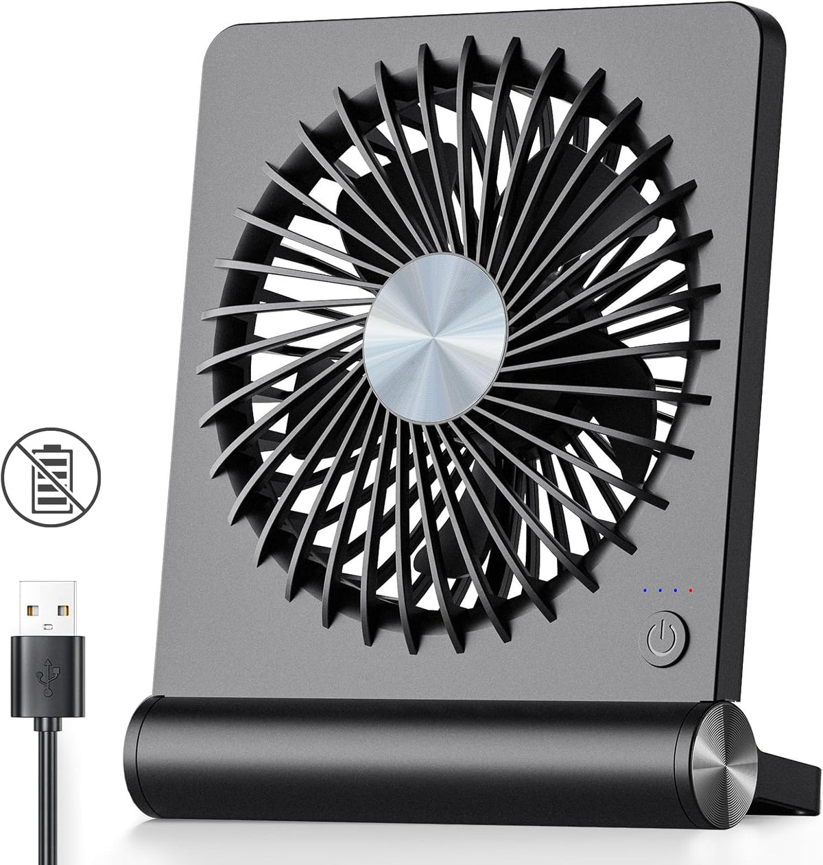 Koonie - Ventilador de escritorio USB, ventilador pequeño ultra sil...