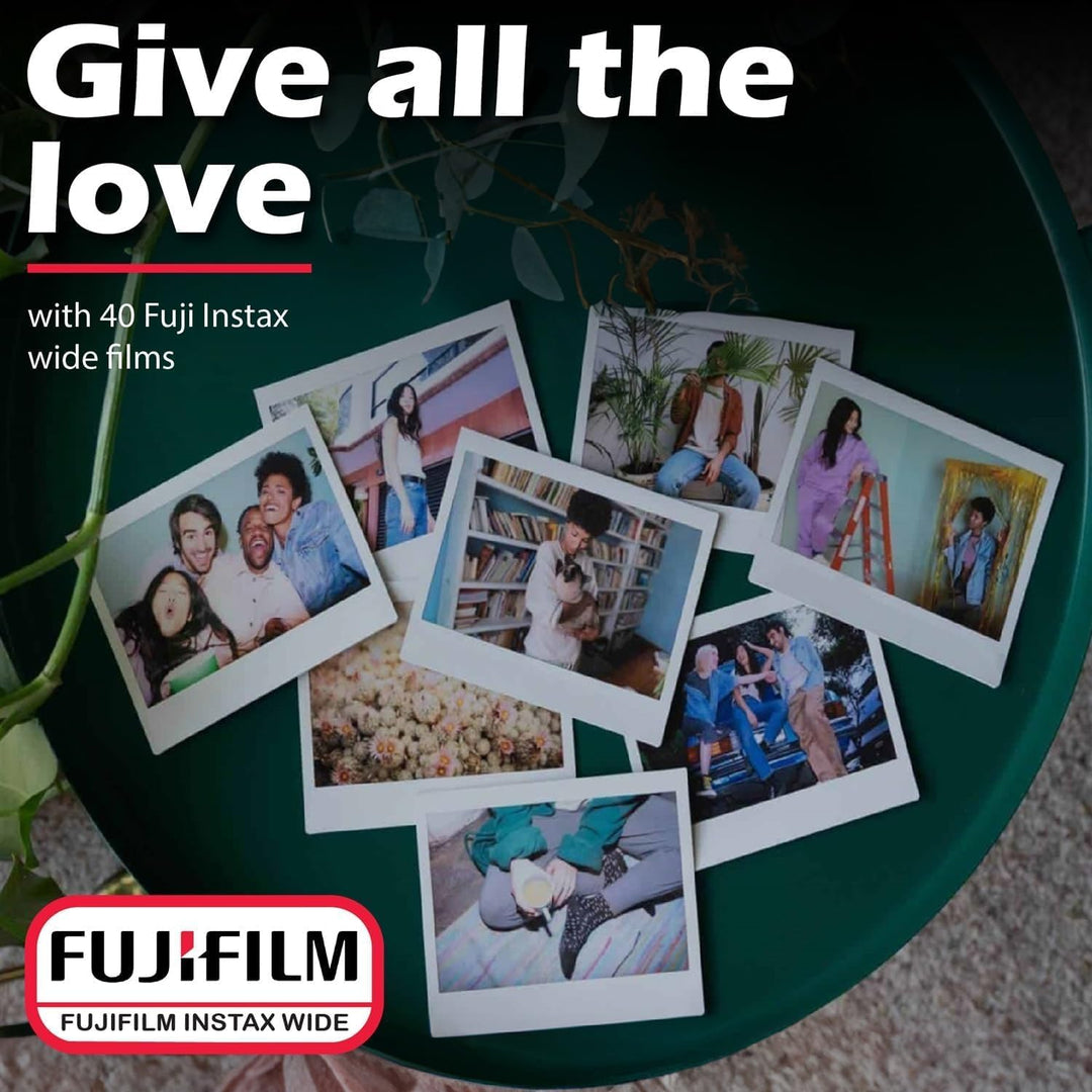 Fujifilm Instax Wide Instant Film Twin Pack con paño de microfibra...