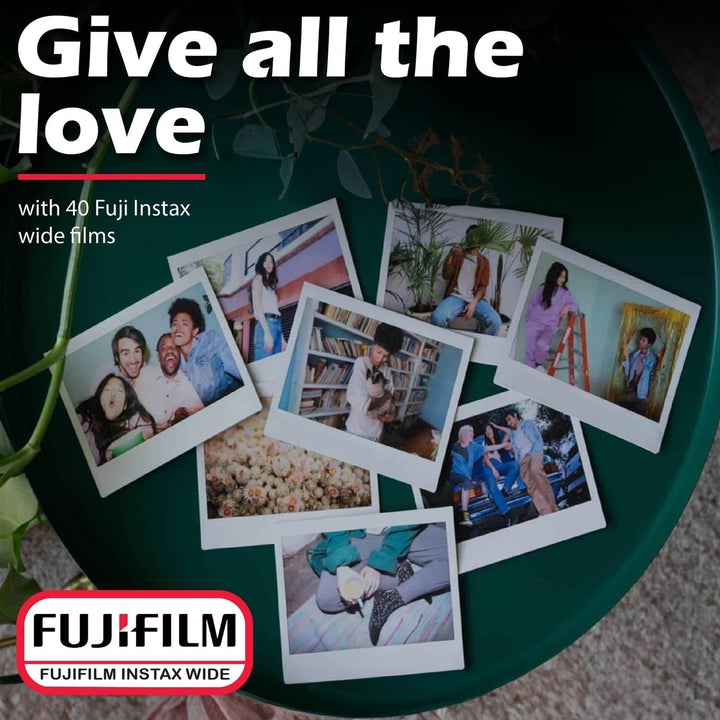 Fujifilm Instax Wide Instant Film Twin Pack con paño de microfibra...