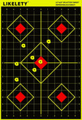 Objetivos de disparo de salpicaduras de 12 x 18 pulgadas, impacto fluorescente brillante, papel grueso no adhesivo para práctica de rango en interiores y exteriores, objetivo para