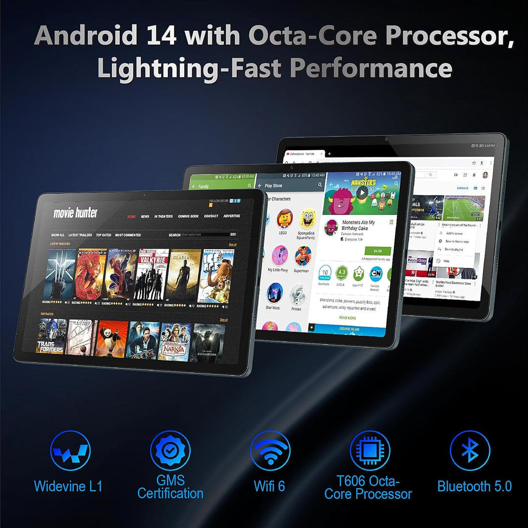 Tablet Tablet Android 14 de 11 pulgadas, tabletas 2025 con procesad...