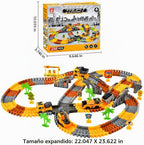 Construction Race Track Set 235 Pcs Toy para Kids 3-8 Flexible DIY Road Toy