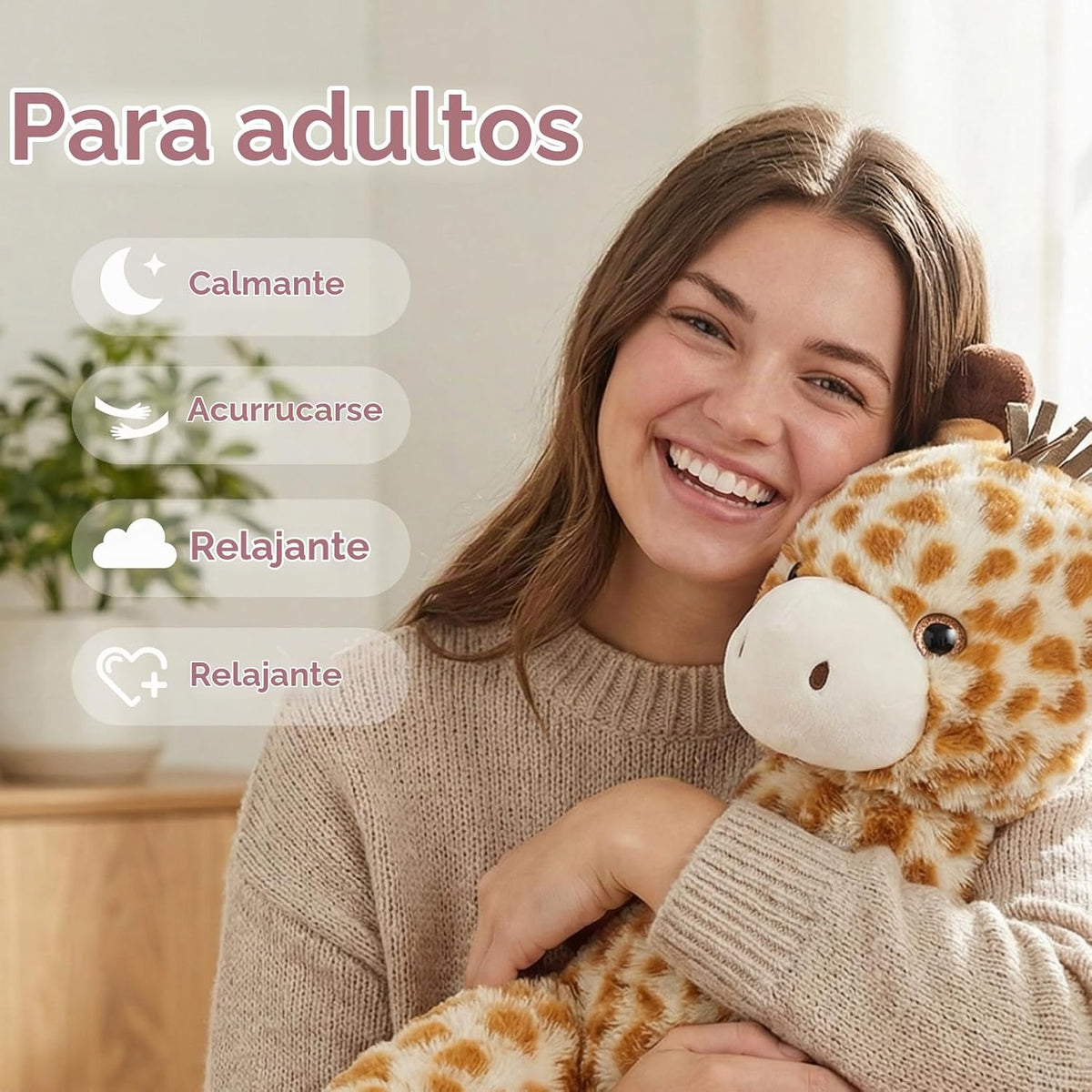 Niuniu Daddy Animales de peluche con peso, 20 en 3.3 libras, felpa calmante