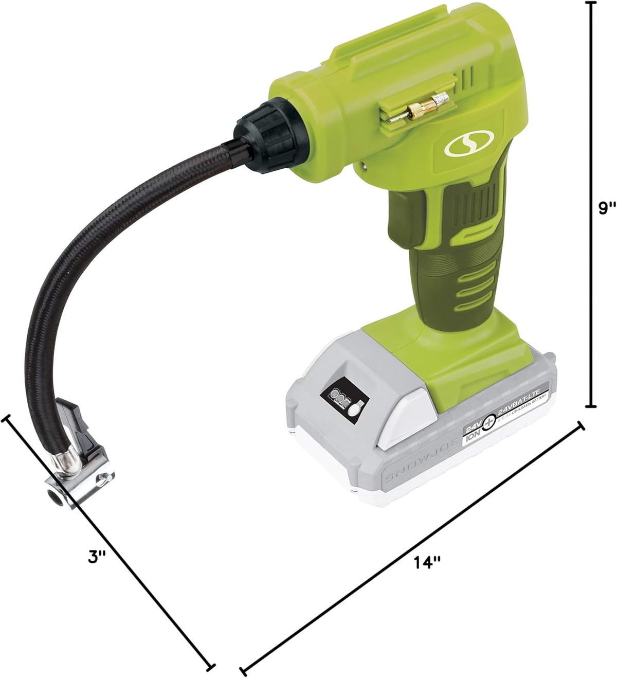 Auto Joe - Kit de compresor 24V-AJC-LTE de aire portátil inalámbric...