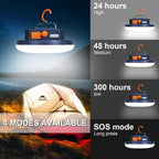 Lámpara 2pcs 10000mAh recargable 3000LM tienda luz camping luz