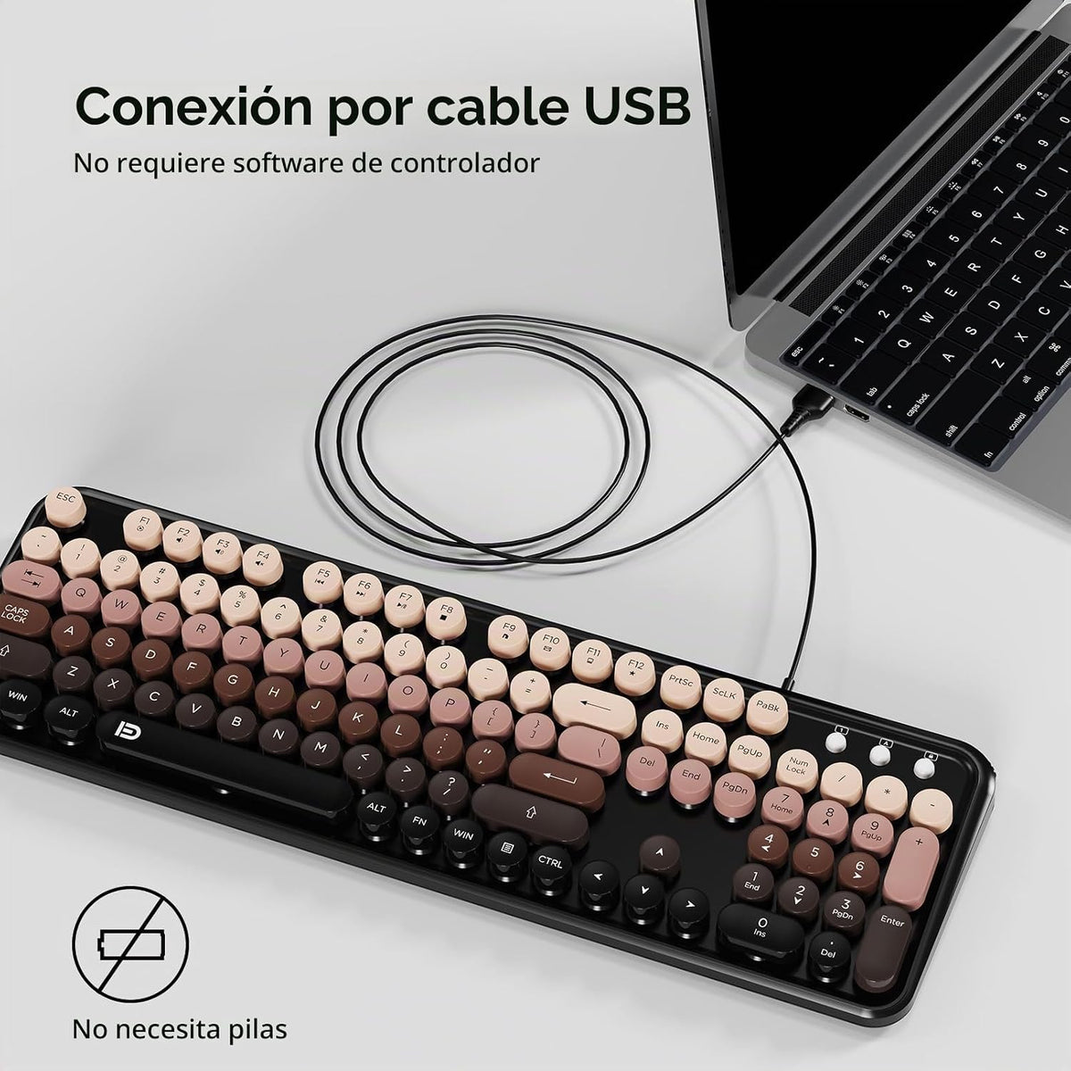 Combo de teclado y mouse con cable para Windows, teclado USB Plug a...