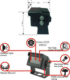 Lámpara 7 "1080P AHD Sistema de cámara de visión trasera inversa con cable, línea de guía, IP69K sin fugas de agua, visión nocturna, a prueba de vibraciones 10G para tractor/camión/excavadora/caravana/minicadora/equipo pesado