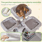 Taoqimiao Árbol para gatos grandes, torre XL de 76.8 pulgadas para gatos de