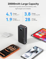 Cargador portátil, Batería externa de 20000 mAh con 22.5W de carga...