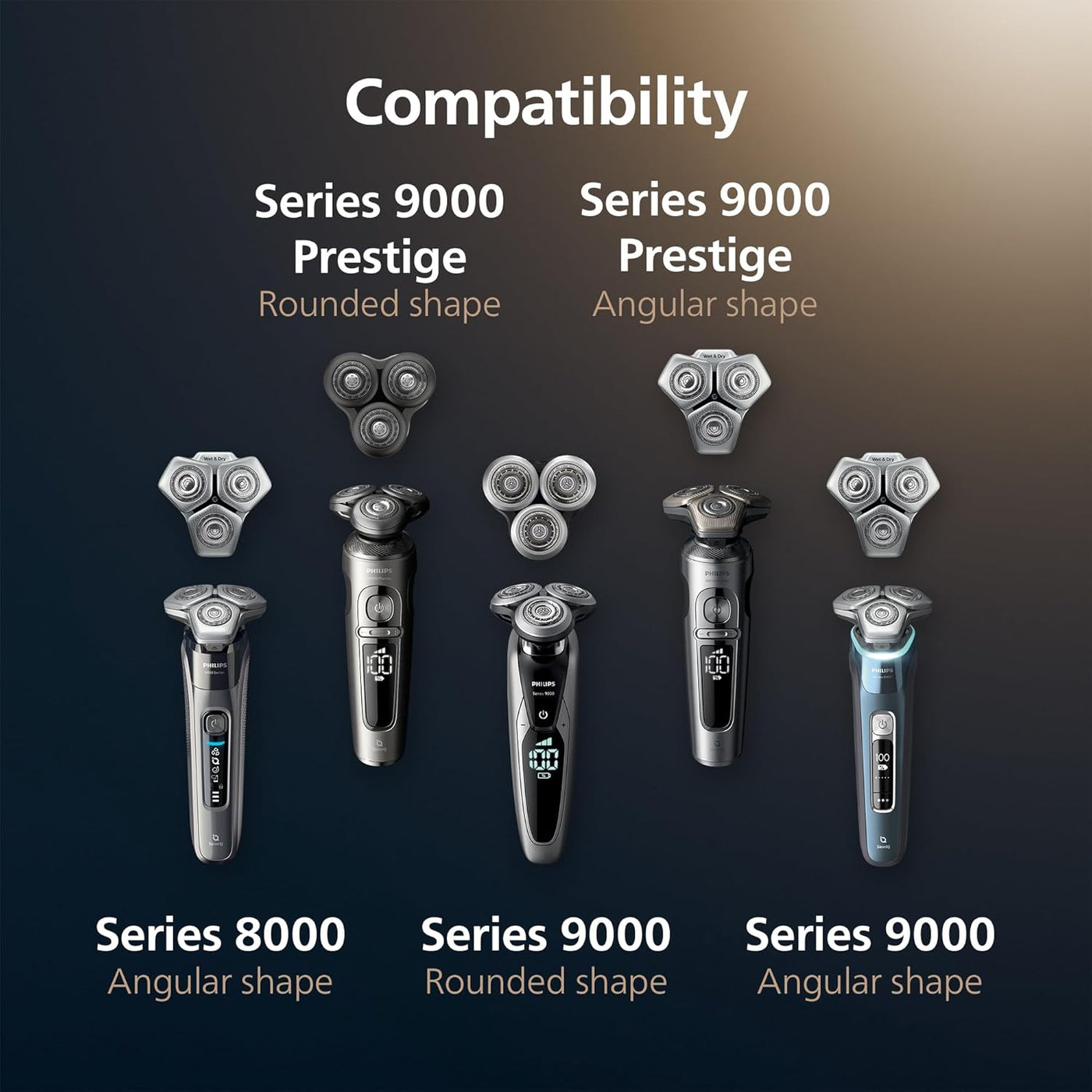 Philips Norelco - Cabezales de afeitado originales, compatibles con...