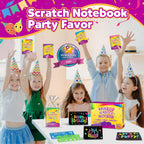 Recuerdos de fiesta para niños 4-8-12: 24 Pack Scratch Rainbow Art Crafts