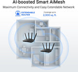 ASUS RT-BE59 Router WiFi 7 de doble banda: compatible con malla, 50...