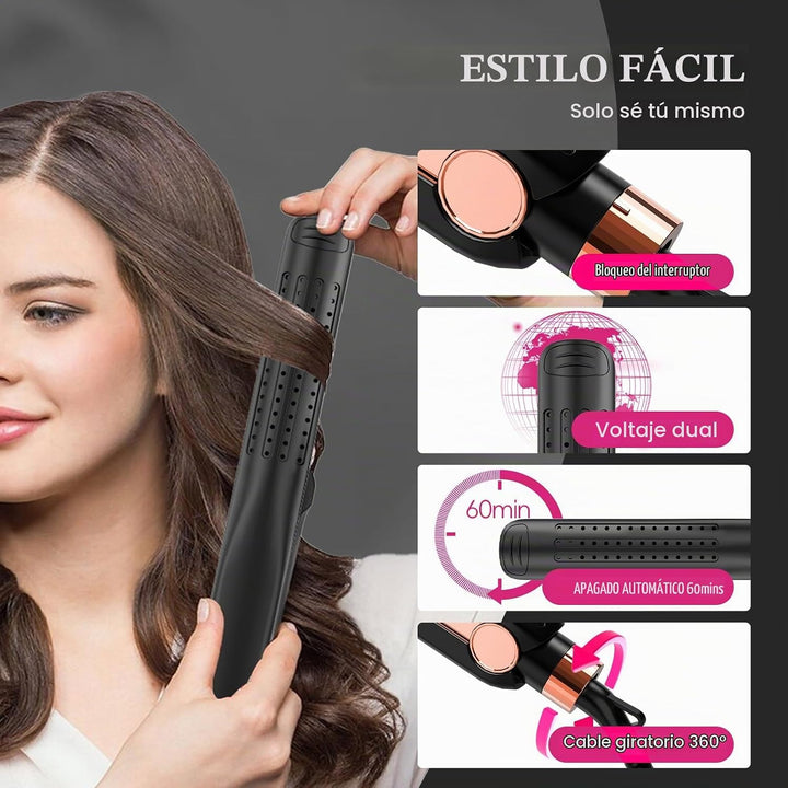 SKIMI Airflow Styler, plancha de pelo de titanio alisadora de cabel...