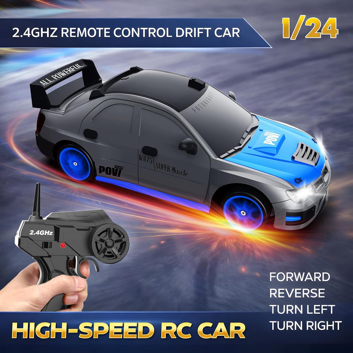 Auto de control remoto RC Drift Car 2.4GHz Escala 1:24 4WD 15KM\/H...